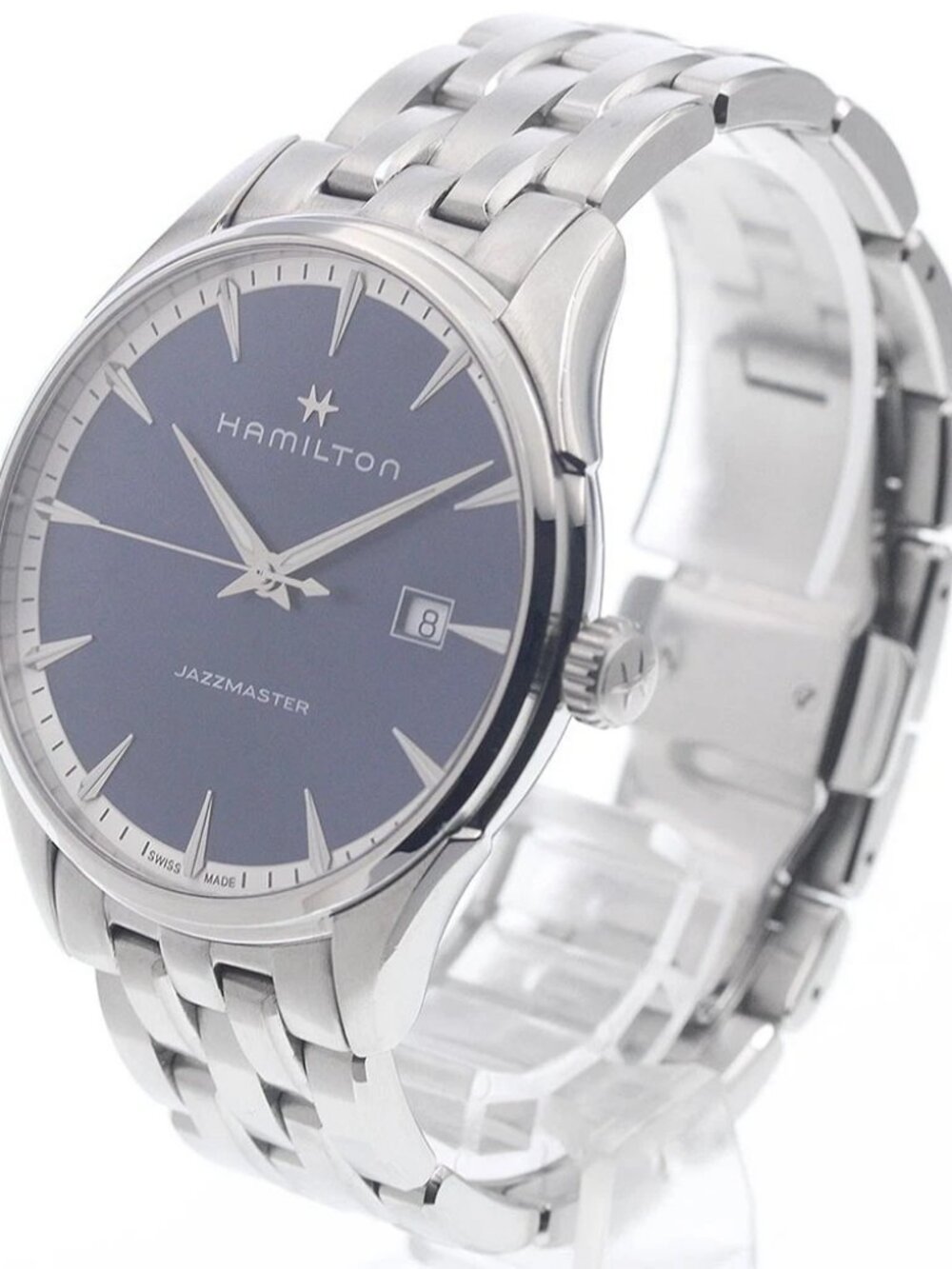HAMILTON Jazz master H324510 Date Navy Dial Quartz Men's Watch_965047
